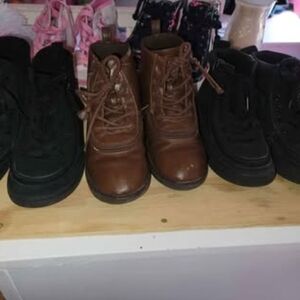 Kids Brown Leather Sneakers